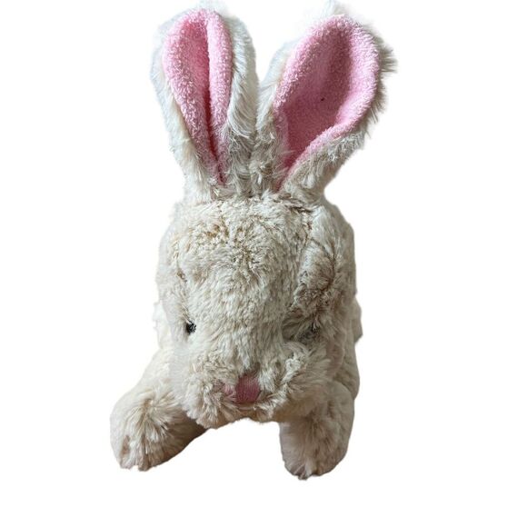 Animal Adventure‎ Bunny Rabbit Plush Stuffed Toy Light Gray White Super Soft 10" - Picture 1 of 8
